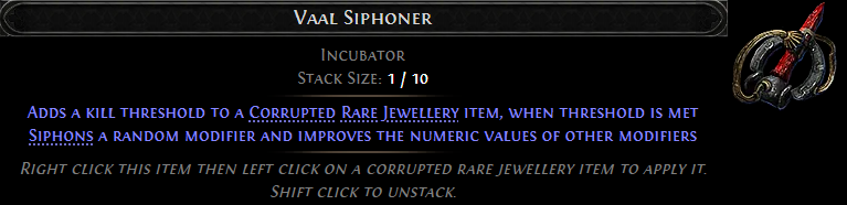 MMOJUGG Path of Exile 2 Vaal Siphoner Details View of Item Function and Use